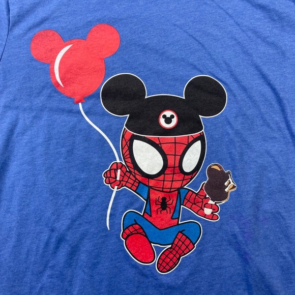 Disney Spiderman Mickey Mouse Short Sleeve Tee Shirt Women's XL - Picture 5 of 6